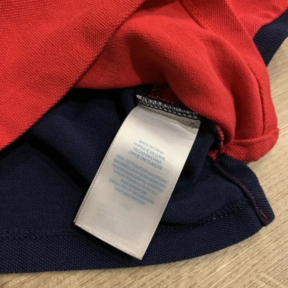 Polo Ralph Lauren Polo Shirt Baby Boys 3M 3 Months Red Blue Big Pony Crest # 3